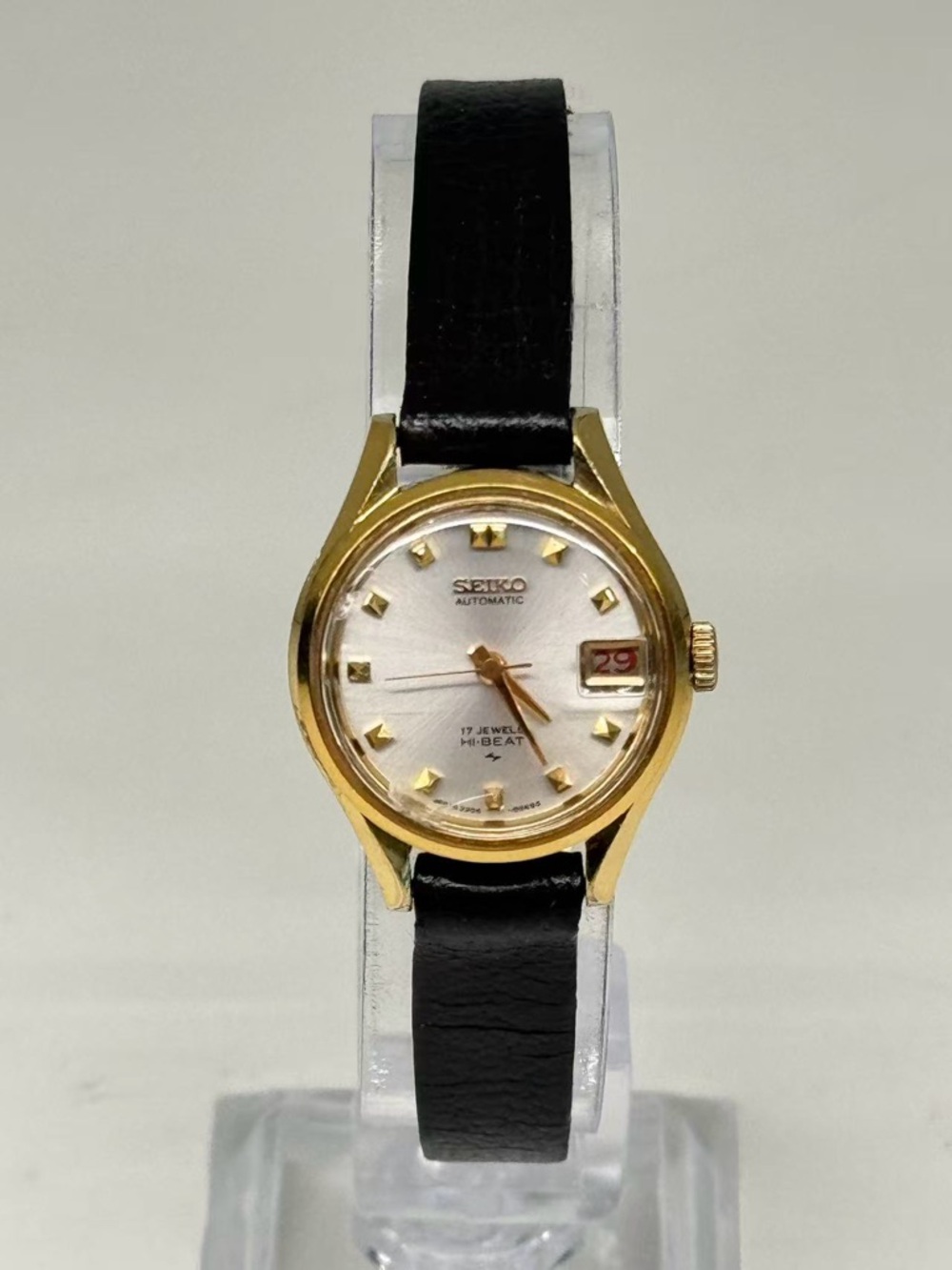 Vintage Seiko Automatic Ladies Watch 2205-0259 17J Hi-Beat Gold Runs Read